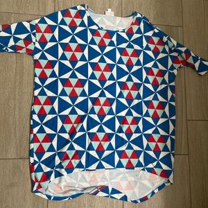 Lularoe size M oversized tee, red white and blue